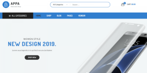 mẫu website bán hàng đồ điện tử appa
