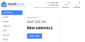 mẫu website bán hàng yourstore