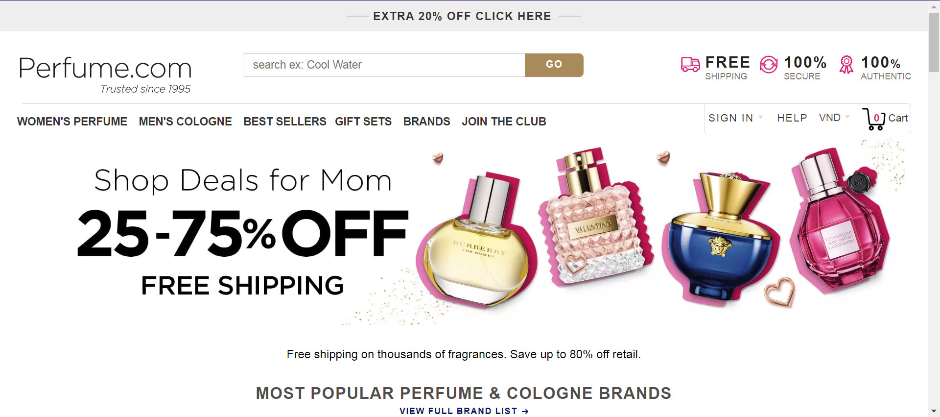 trang web bán nước hoa Perfume.com